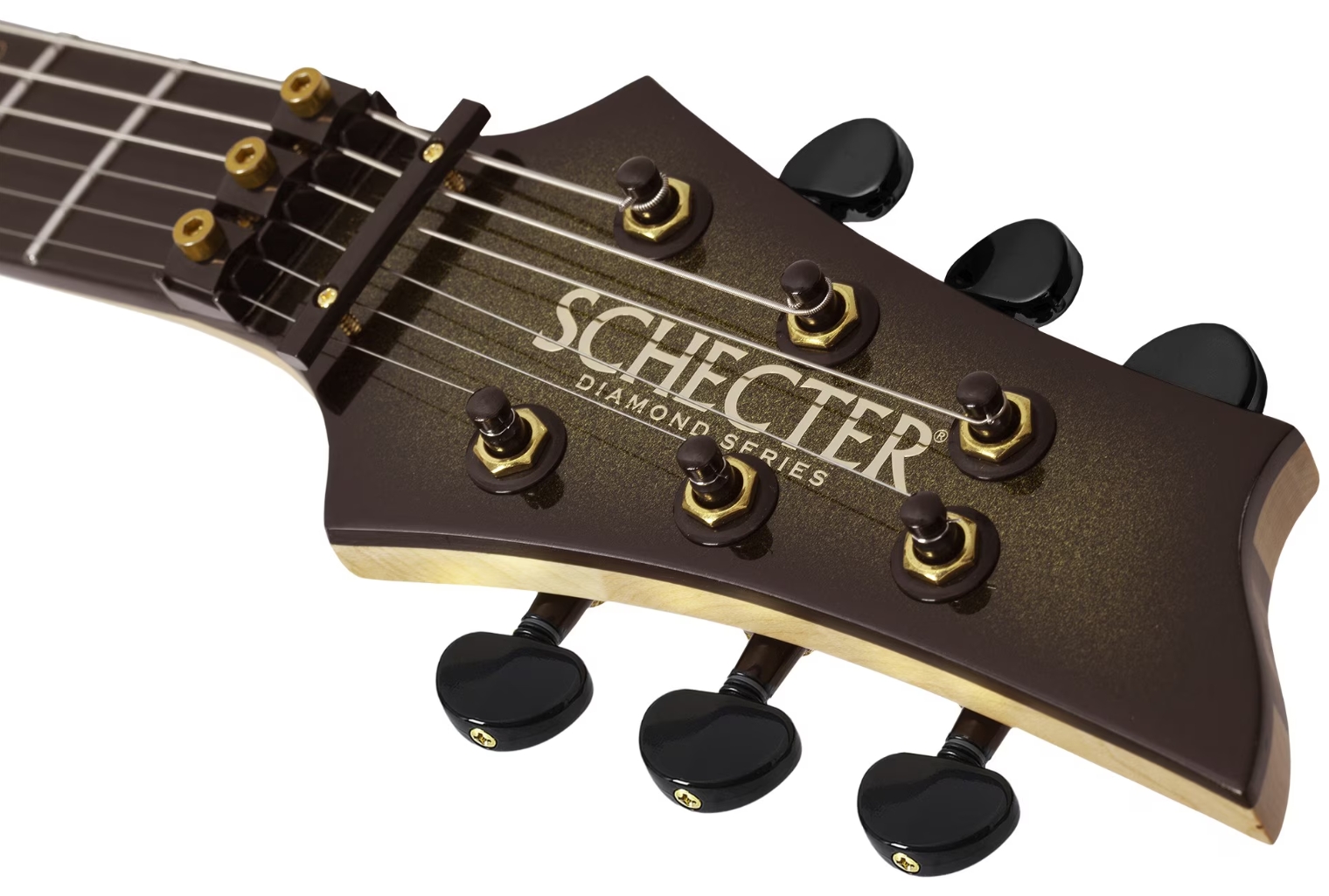 Schecter C1 Fr-s 50th Ann. Lh 2h Sustainiac Eb - 50th Gold Burst - Metal electric guitar - Variation 7