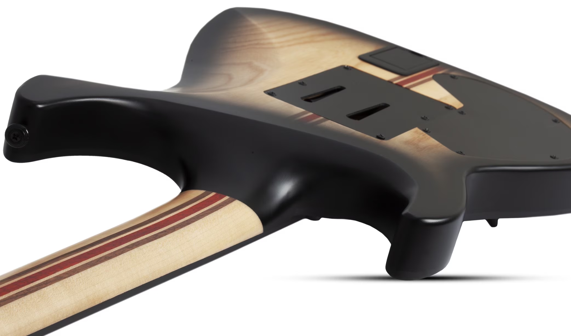 Schecter C1 Fr-s Pale Moon 2h Sustainac Fr Ric - Natural Satin Black Burst - Str shape electric guitar - Variation 5