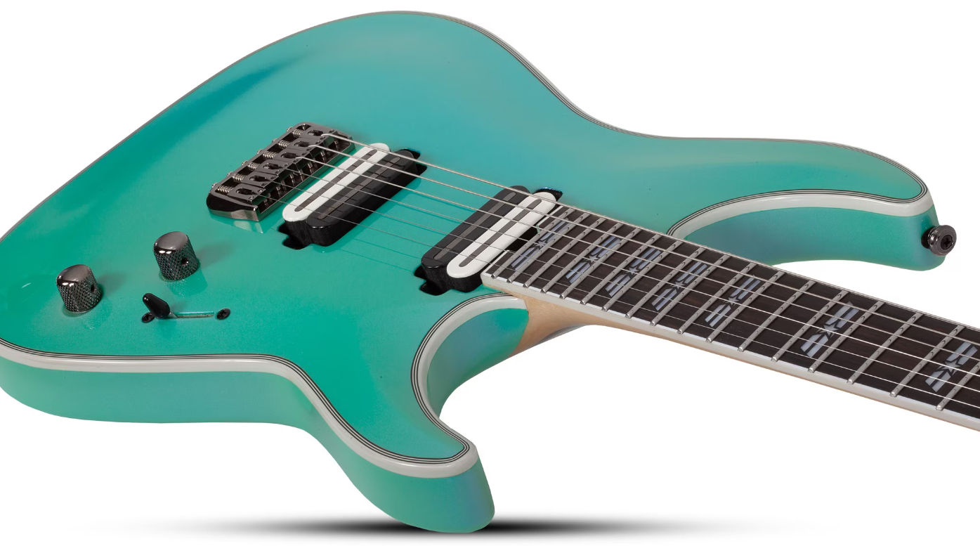 Schecter C1 Sls Hollywood 2h Fishman Fluence Modern Ht Eb - Glacier - Metal electric guitar - Variation 2