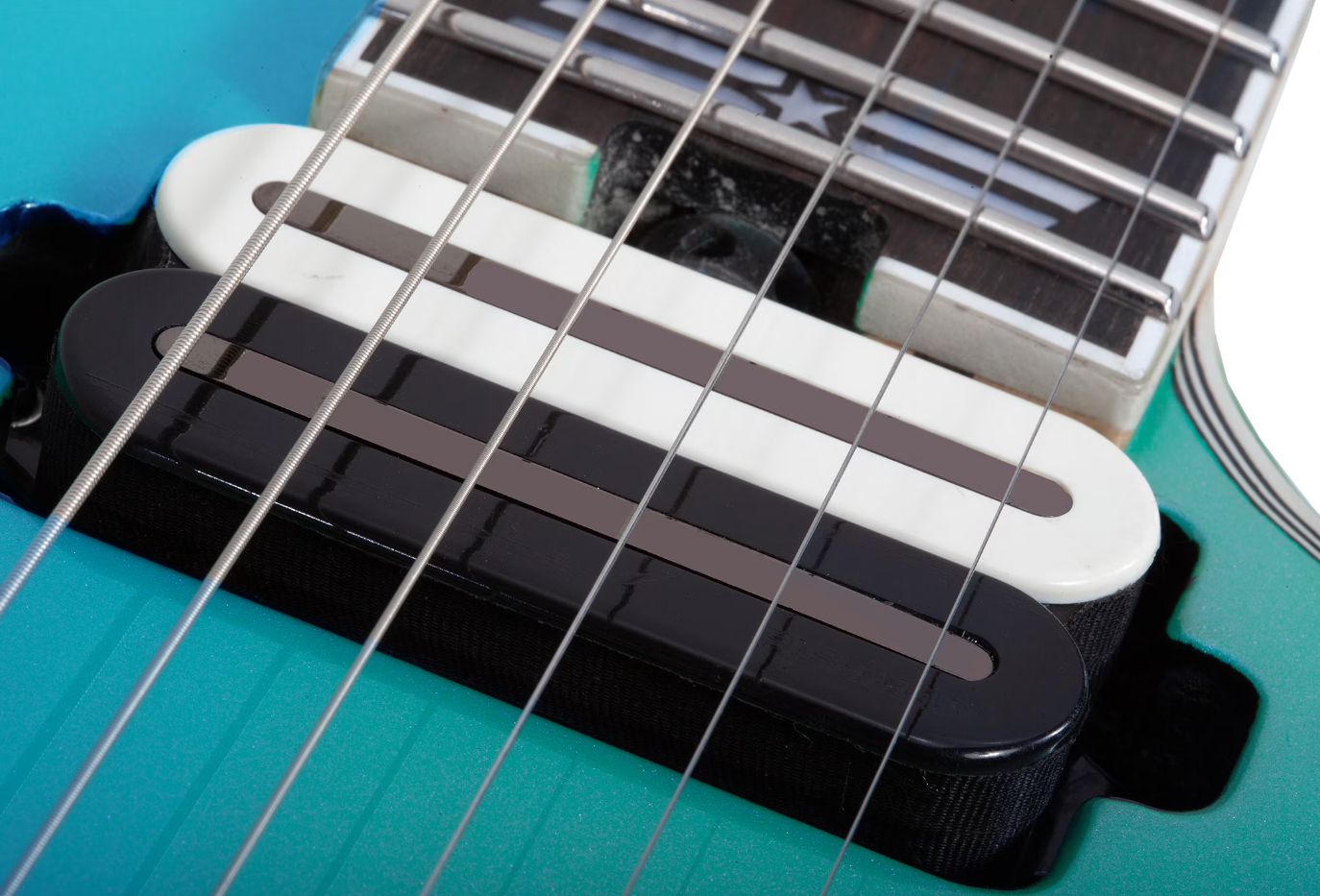 Schecter C1 Sls Hollywood 2h Fishman Fluence Modern Ht Eb - Glacier - Metal electric guitar - Variation 5