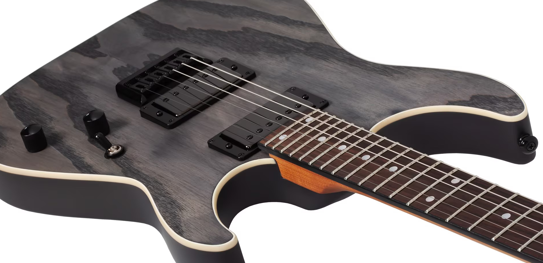 Schecter C1 Standard 2h Ht Rw - Charcoal Satin - Str shape electric guitar - Variation 2