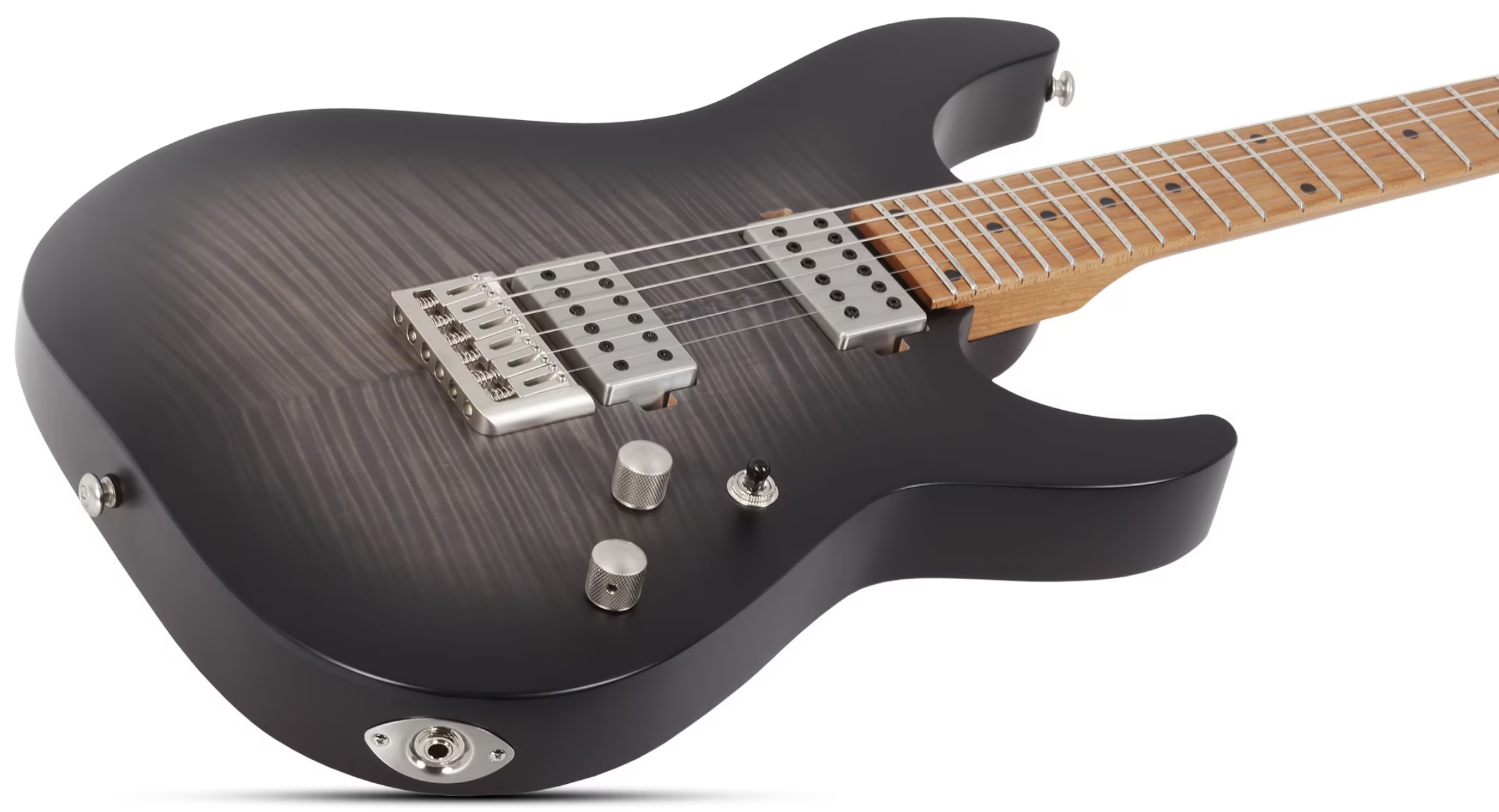 Schecter C1 Standard Plus 2h Ht Mn - Trans Black Burst - Str shape electric guitar - Variation 1