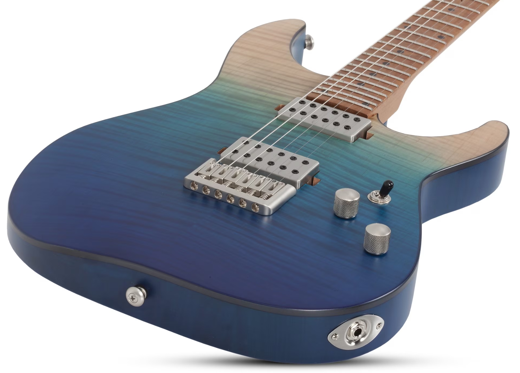 Schecter C1 Standard Plus 2h Ht Mn - Blue Fade - Str shape electric guitar - Variation 1