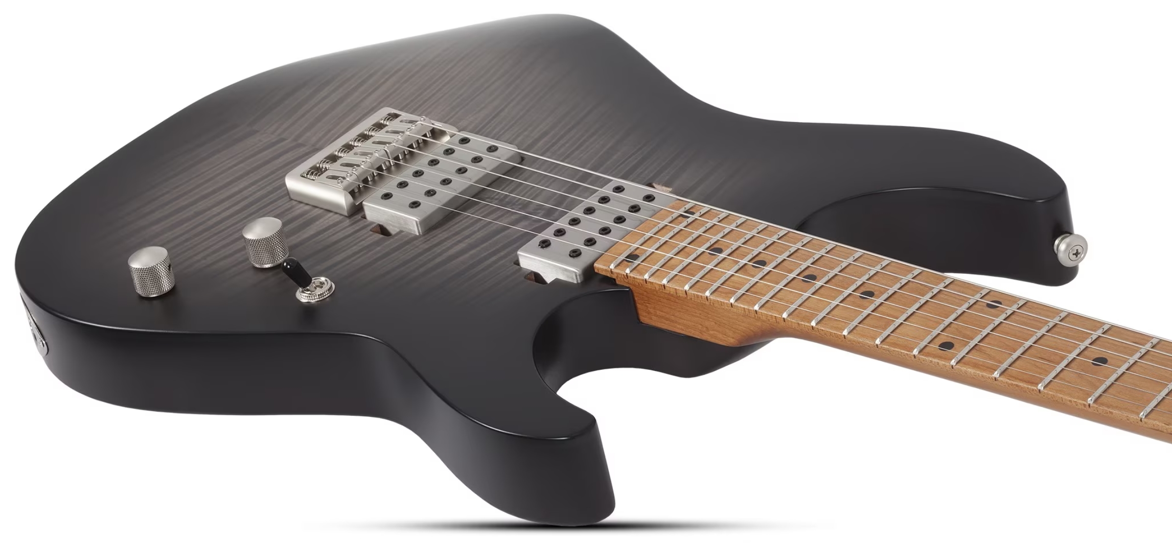 Schecter C1 Standard Plus 2h Ht Mn - Trans Black Burst - Str shape electric guitar - Variation 2