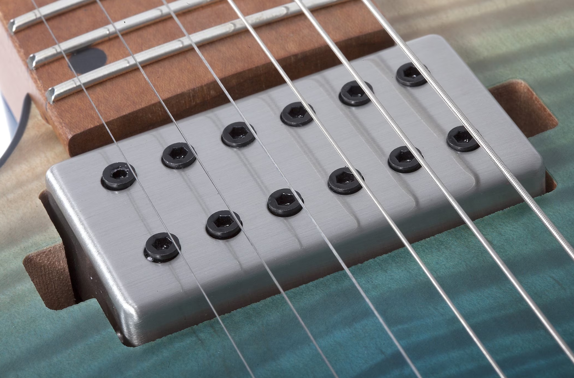 Schecter C1 Standard Plus Lh Gaucher 2h Ht Mn - Blue Fade - Str shape electric guitar - Variation 2