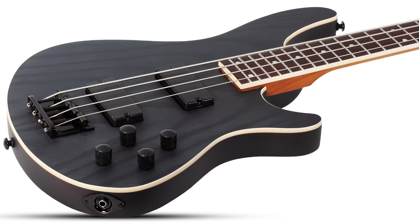 Schecter C4 Standard Rw - Charcoal Satin - Solid body electric bass - Variation 1