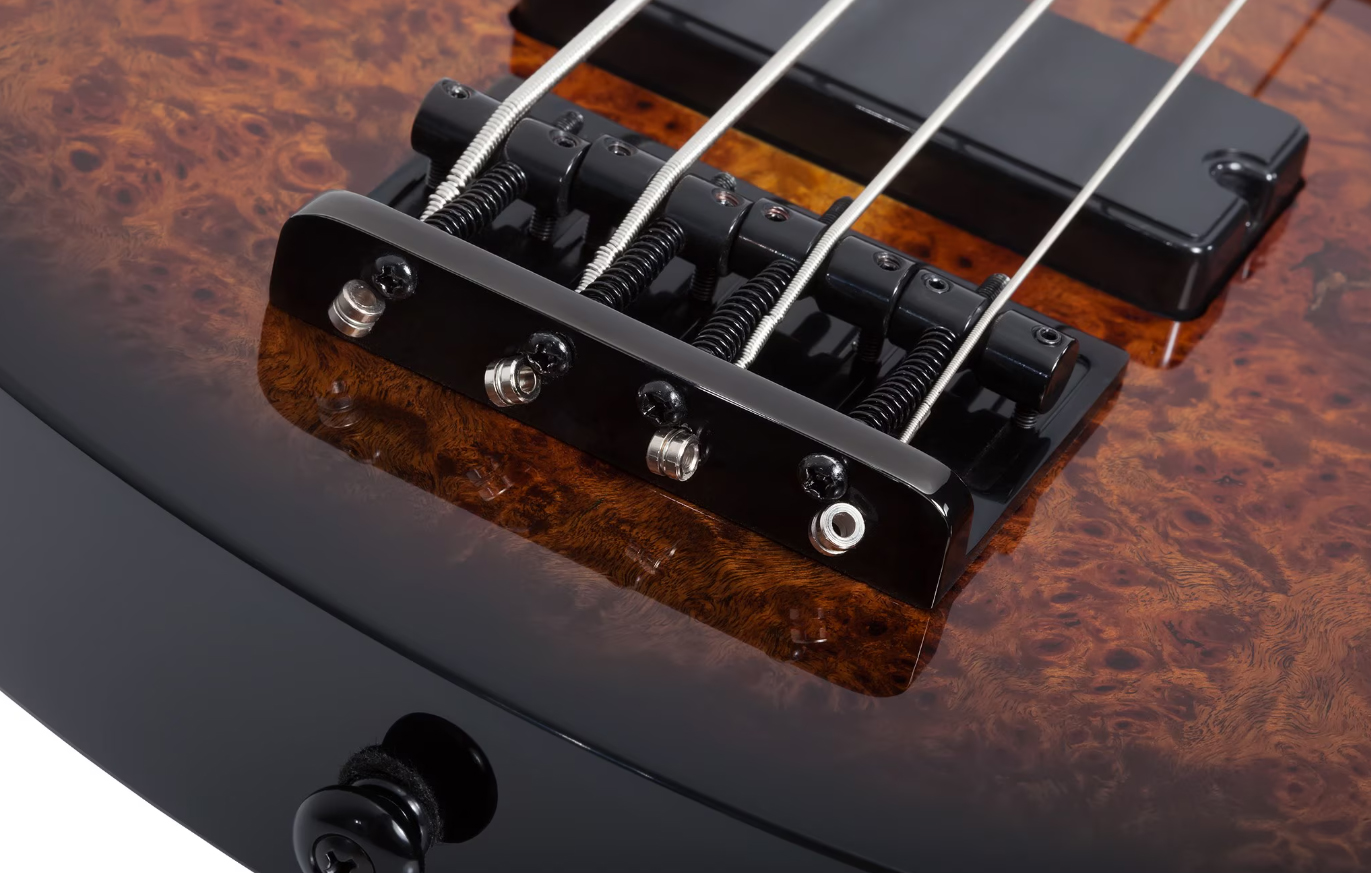 Schecter C4 Standard Rw - Tobacco Burl - Solid body electric bass - Variation 3