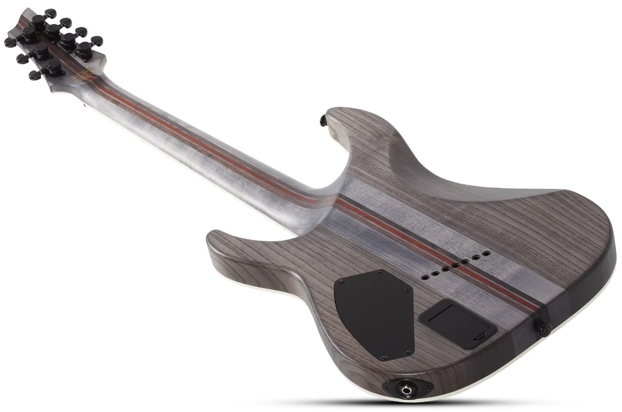 Schecter C7 Multiscale Sls Elite Evil Twin 7c Baryton  2h Fishman Fluence Ht Eb - Satin Black - Multi-Scale Guitar - Variation 4