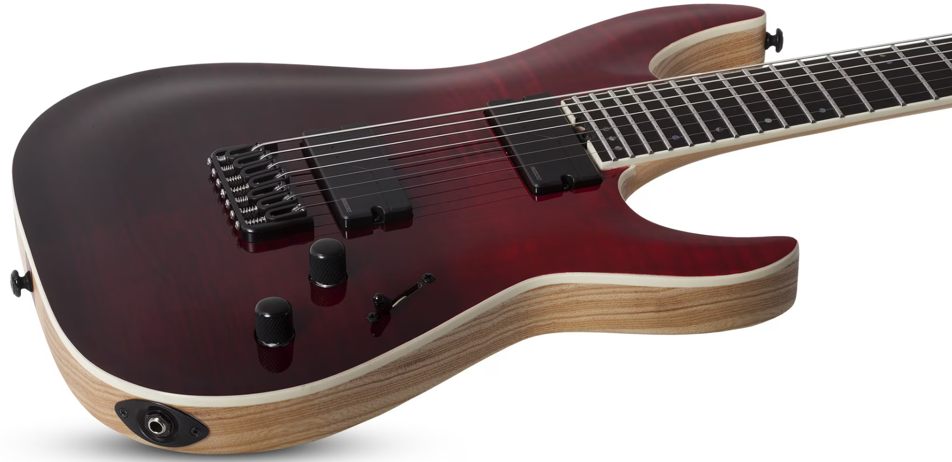 Schecter C7 Sls Elite 7c Baryton 2h Fishman Fluence Ht Eb - Blood Burst - Baritone guitar - Variation 1