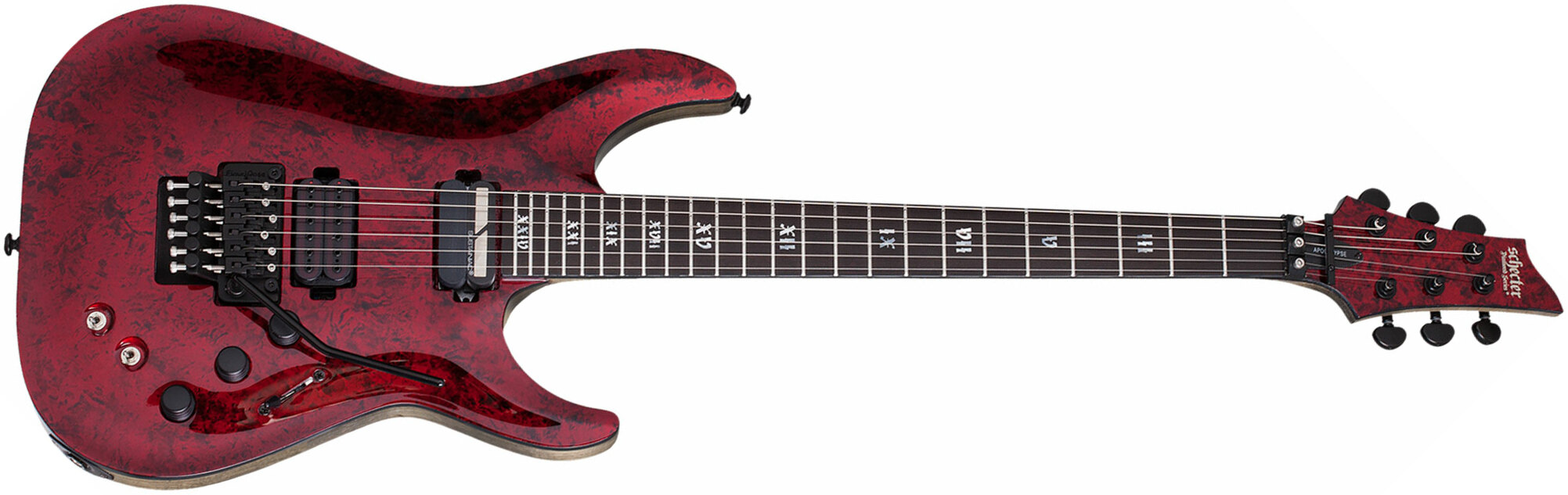 Schecter Apocalypse C-1 Fr S 2h Sustainiac - Red Reign - Double cut electric guitar - Main picture