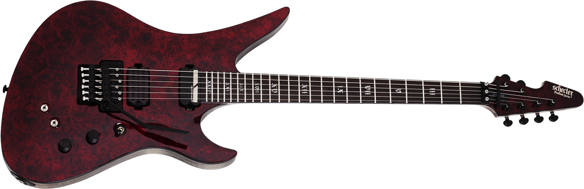 Schecter Avenger Apocalypse Fr S 2h Sustainiac Eb - Red Reign - Metal electric guitar - Main picture