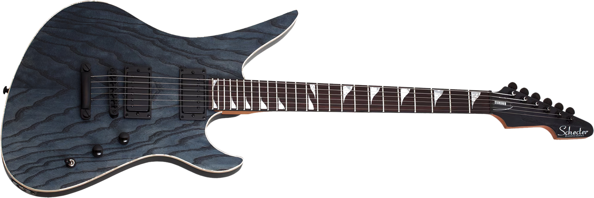 Schecter Avenger Standard 2h Ht Rw - Charcoal Satin - Metal electric guitar - Main picture