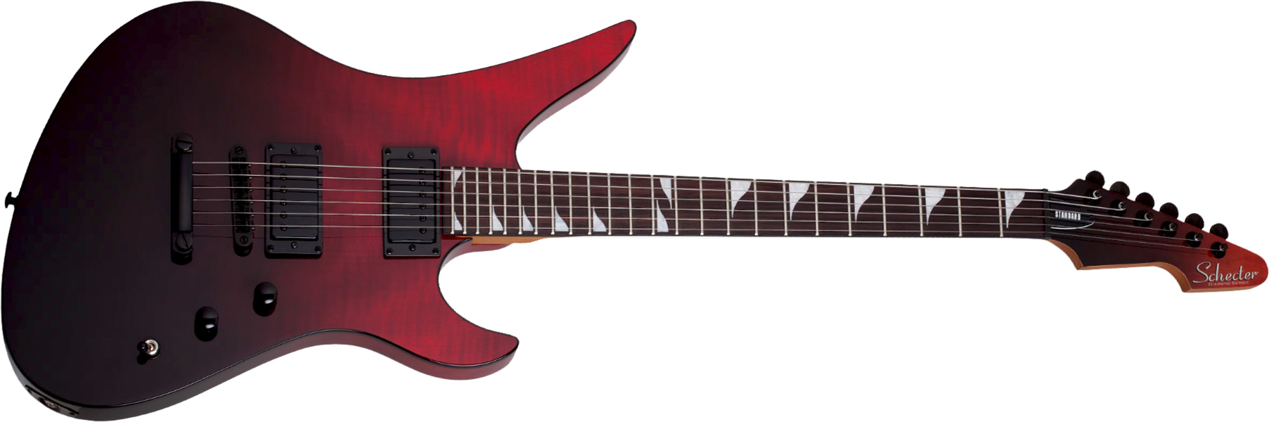 Schecter Avenger Standard 2h Ht Rw - Blood Burst - Metal electric guitar - Main picture