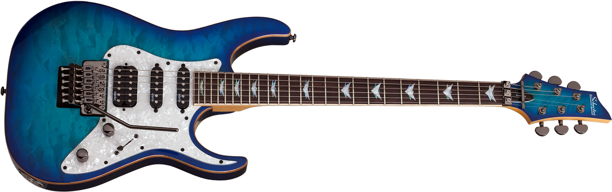 Schecter Banshee-6 Fr Extreme Hh Rw - Ocean Blue Burst - Str shape electric guitar - Main picture