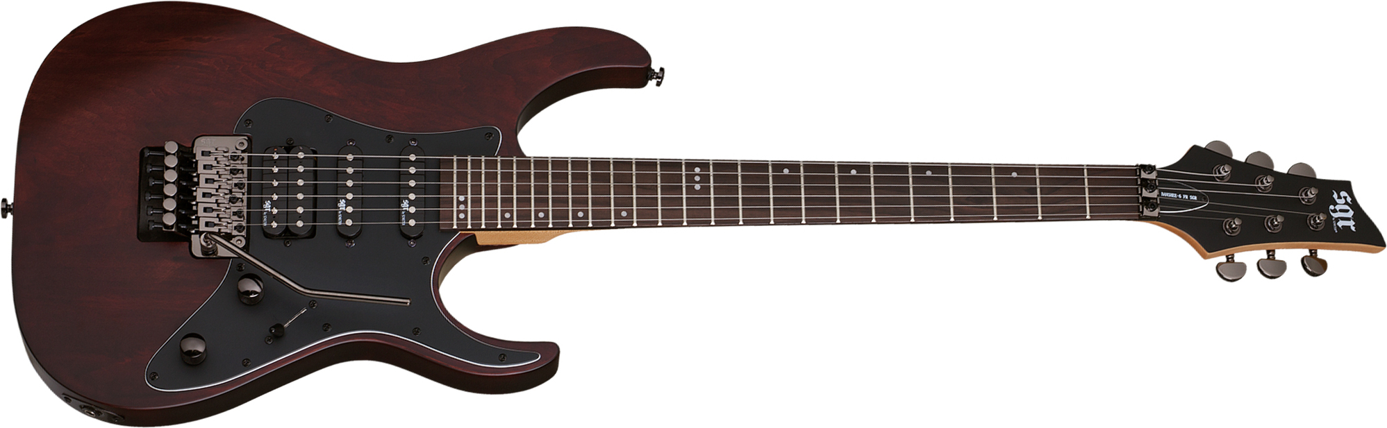 Schecter Banshee 6 Fr Sgr Hss Rw - Walnut Satin - Str shape electric guitar - Main picture