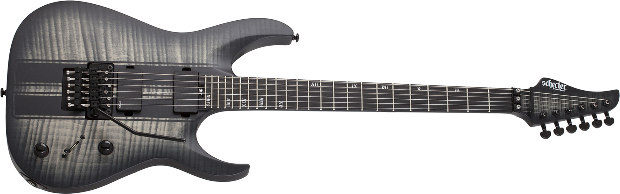 Schecter Banshee Gt Fr 2h Emg Eb - Satin Charcoal Burst - Str shape electric guitar - Main picture