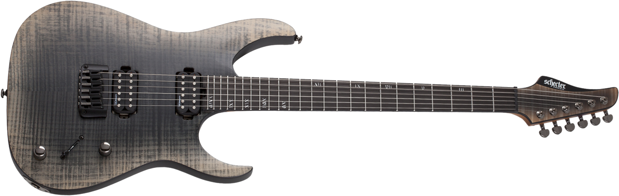 Schecter Banshee Mach-6 2h Lundgren Ht Eb - Fallout Burst - Str shape electric guitar - Main picture