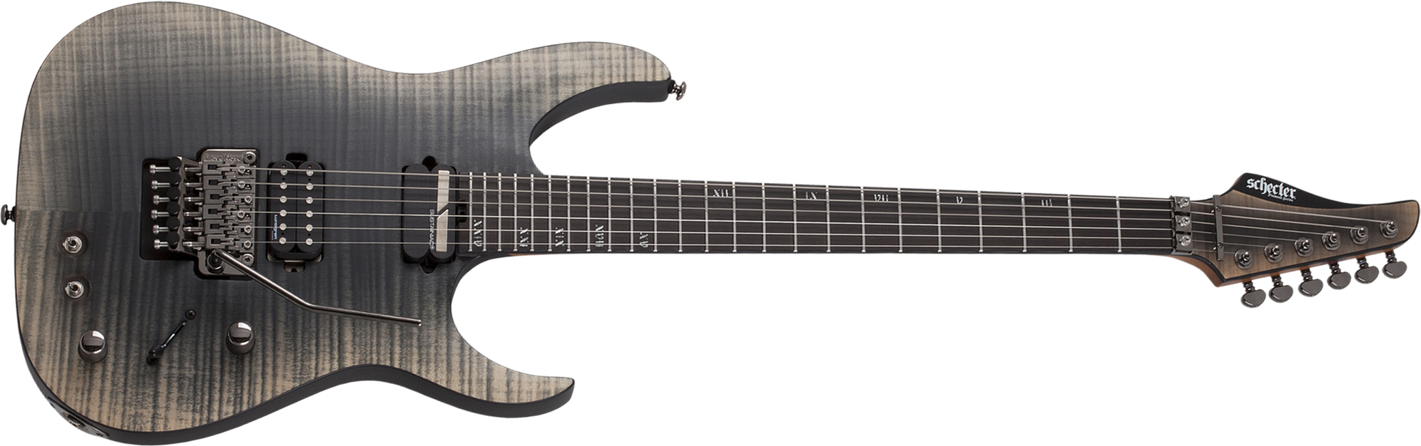 Schecter Banshee Mach-6 Fr S 2h Lundgren Sustainiac Eb - Fallout Burst - Str shape electric guitar - Main picture