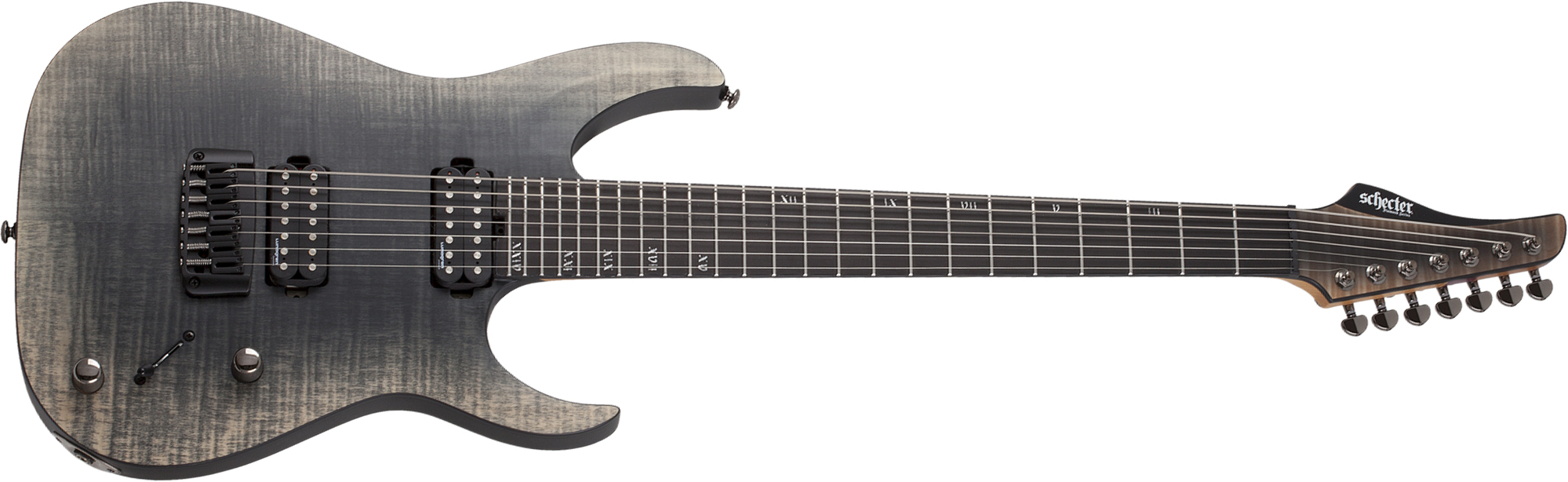 Schecter Banshee Mach-7 7c 2h Lundgren Ht Eb - Fallout Burst - 7 string electric guitar - Main picture