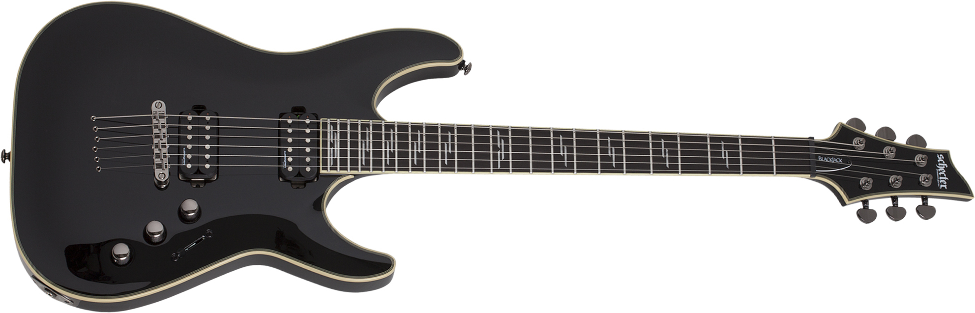 Schecter C 1 Blackjack black Str shape electric guitar
