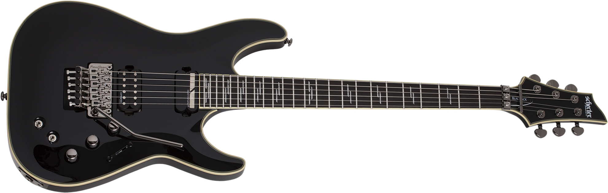 Schecter C-1 Fr S Blackjack 2h Lundgren Sustainiac Eb - Black - Str shape electric guitar - Main picture