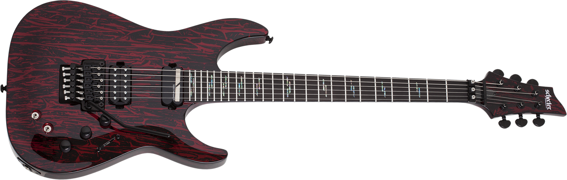 Schecter C-1 Fr  S Silver Mountain 2h Sustainiac Ht Eb - Blood Moon - Str shape electric guitar - Main picture