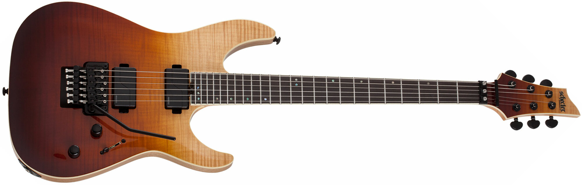 Schecter C-1 Fr Sls Elite 2h Fishman Fluence Modern Eb - Antique Fade Burst - Str shape electric guitar - Main picture