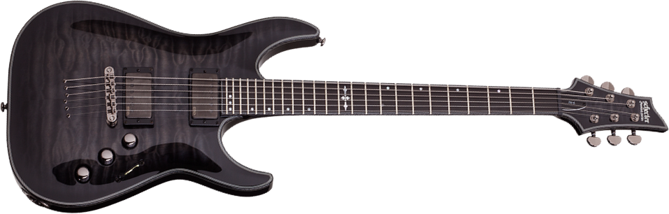 Schecter C-1 Hellraiser Hybrid 2h Emg Ht Eb - Trans. Black Burst - Str shape electric guitar - Main picture