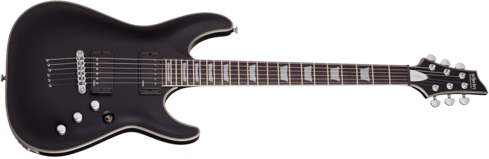 Schecter C-1 Platinum 2h Emg Ht Eb - Satin Black - Str shape electric guitar - Main picture