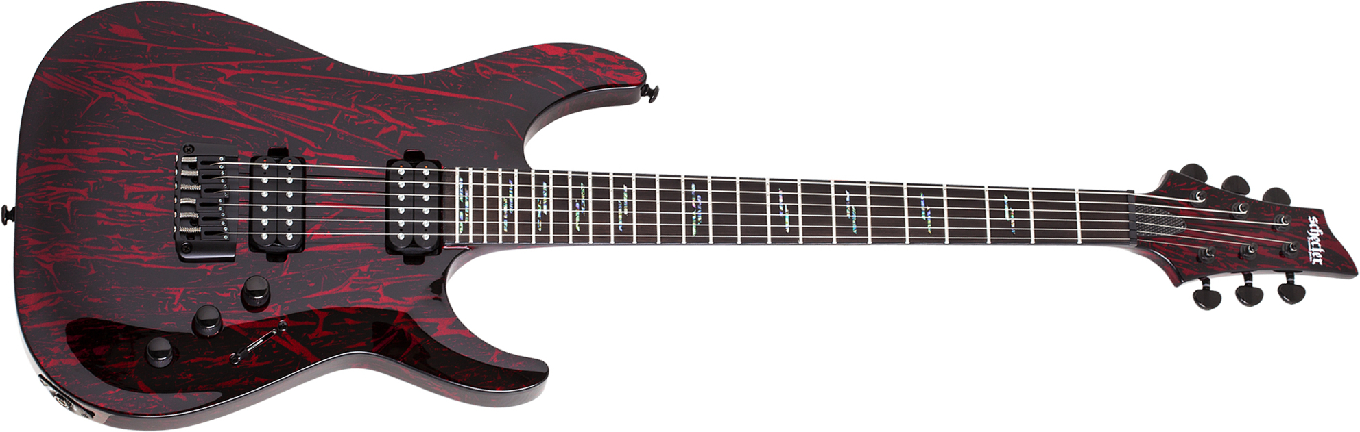 Schecter C-1 Silver Mountain 2h Ht Eb - Blood Moon - Str shape electric guitar - Main picture