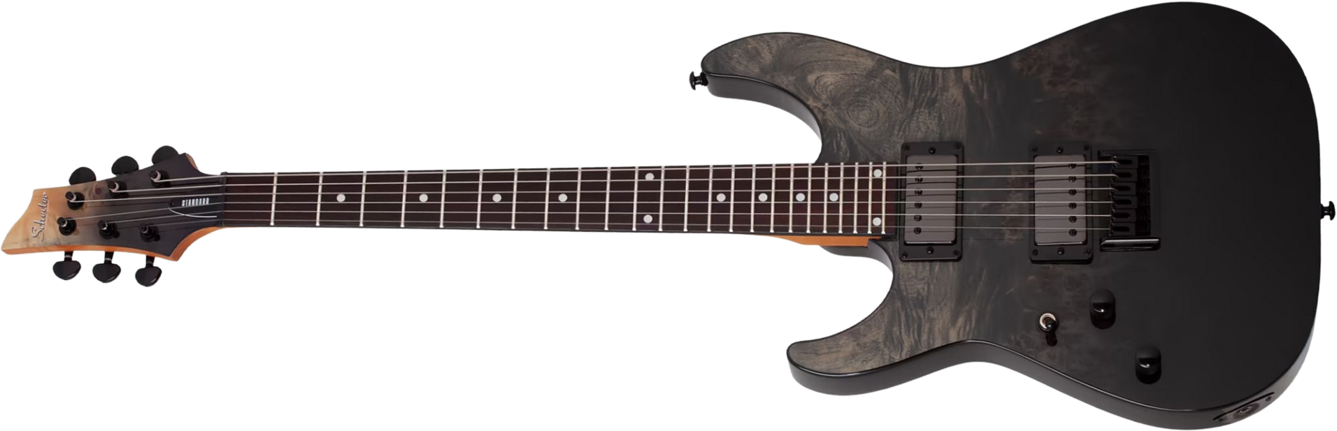 Schecter C-1 Standard Lh Gaucher 2h Ht Rw - Black Fade Burst Burl - Str shape electric guitar - Main picture