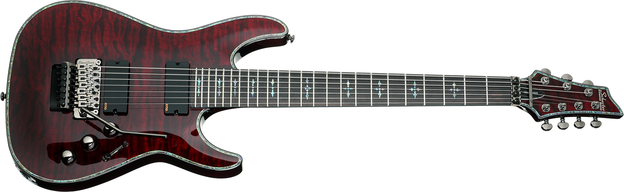 Schecter C-7 Fr Hellraiser 7c 2h Emg Rw - Black Cherry - 7 string electric guitar - Main picture
