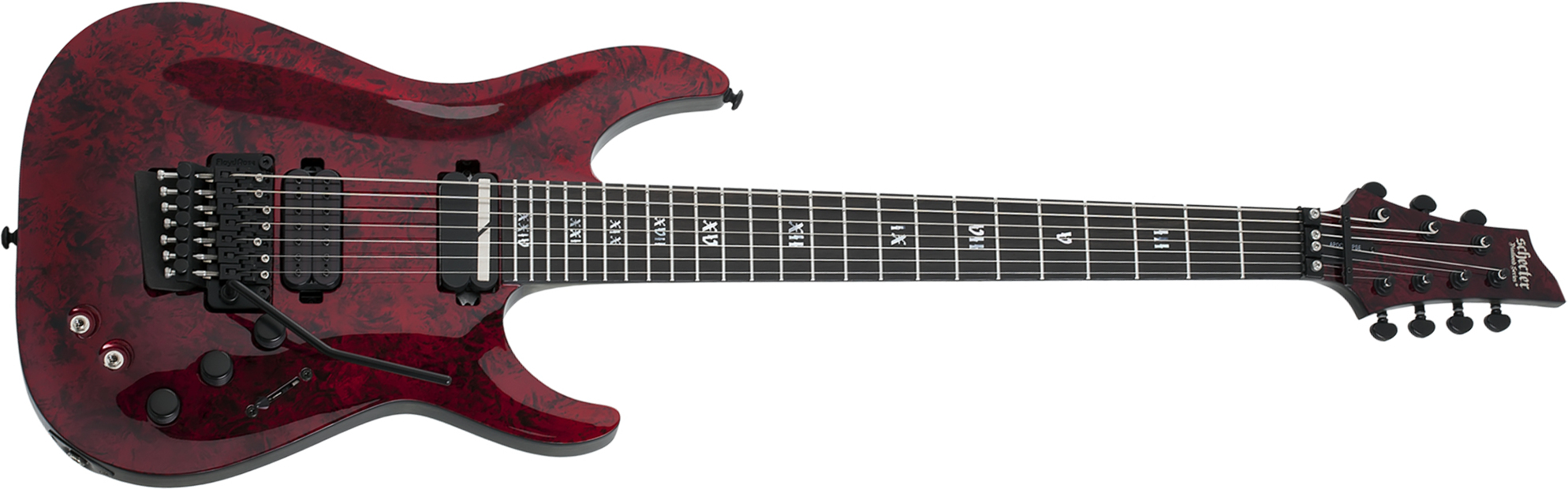 Schecter C-7 Fr S Apocalypse 7c 2h Sustainiac Eb - Red Reign - 7 string electric guitar - Main picture