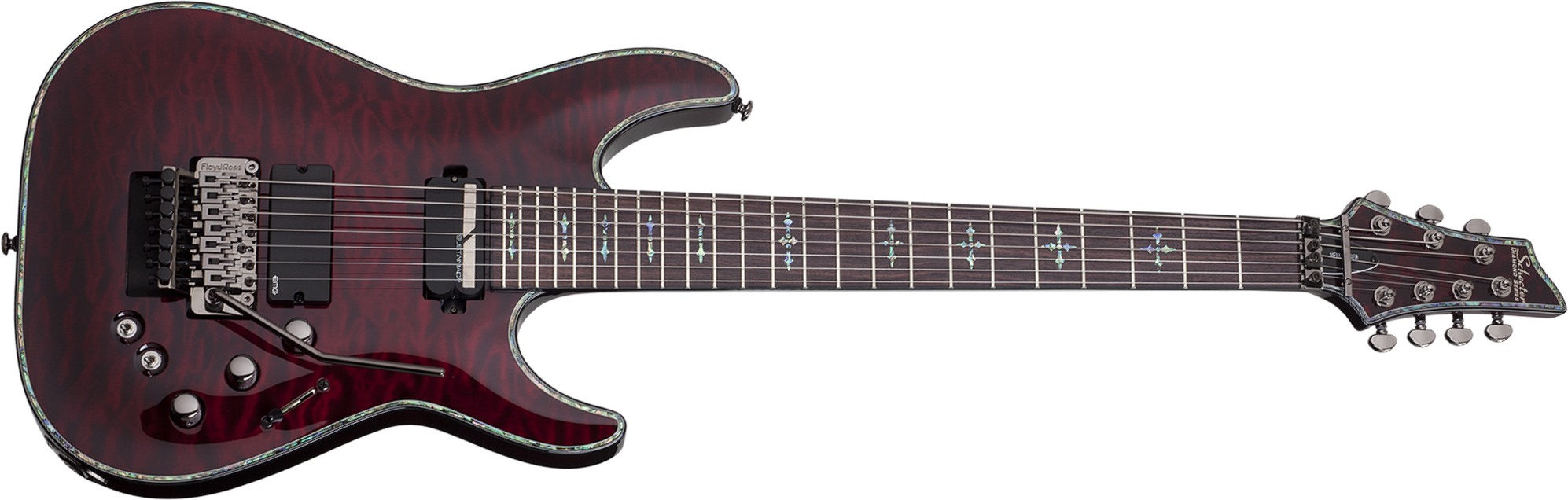 Schecter C-7 Fr S Hellraiser 7c 2h Emg Sustainiac Rw - Black Cherry - 7 string electric guitar - Main picture