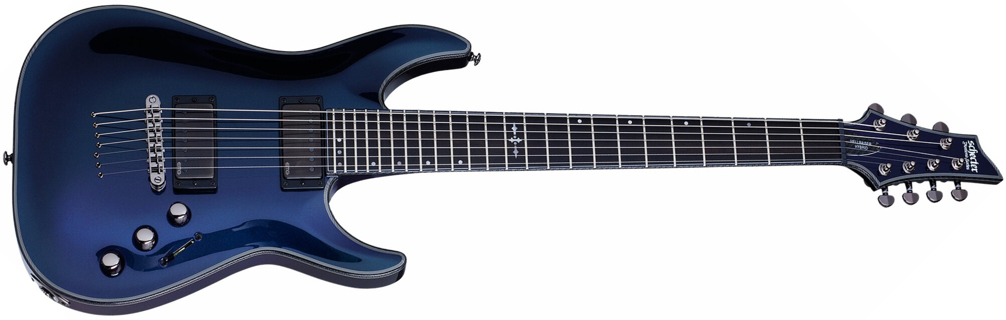 Schecter C-7 Hellraiser Hybrid 7c 2h Emg Ht Eb - Ultra Violet - 7 string electric guitar - Main picture