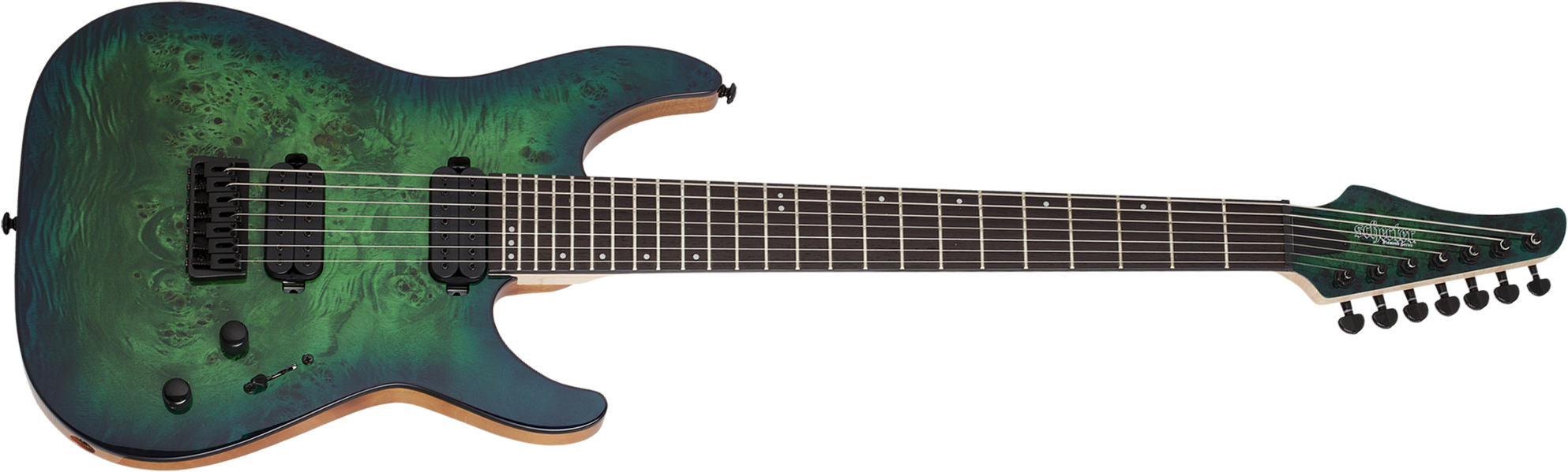 Schecter C-7 Pro 7c 2h Ht Wen - Aqua Burst - 7 string electric guitar - Main picture