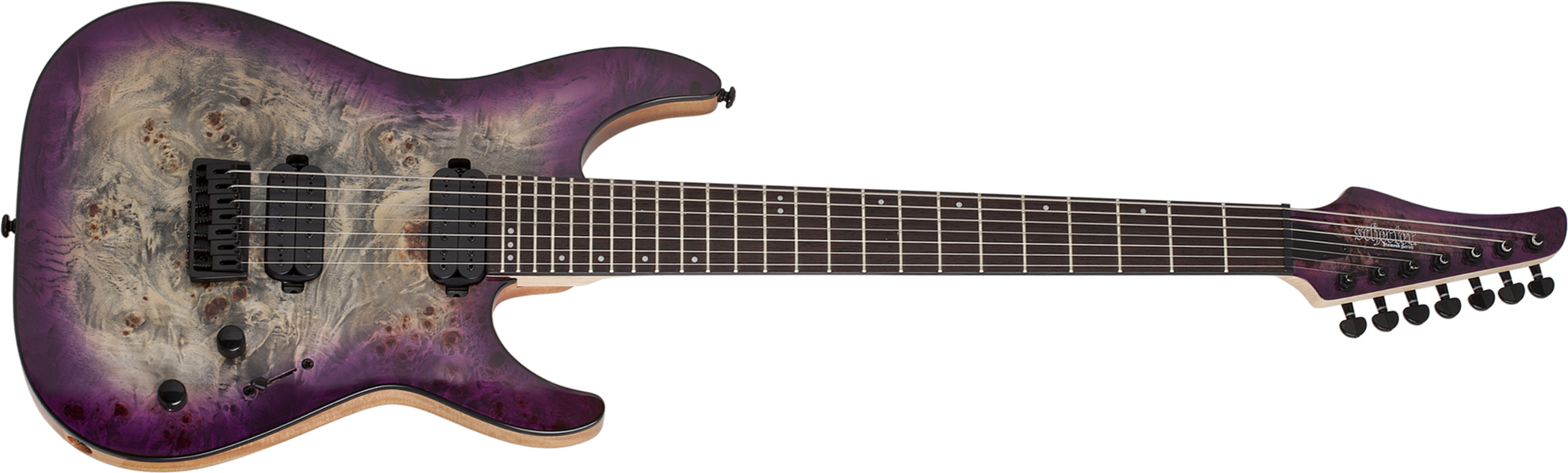 Schecter C-7 Pro 7c 2h Ht Wen - Aurora Burst - 7 string electric guitar - Main picture