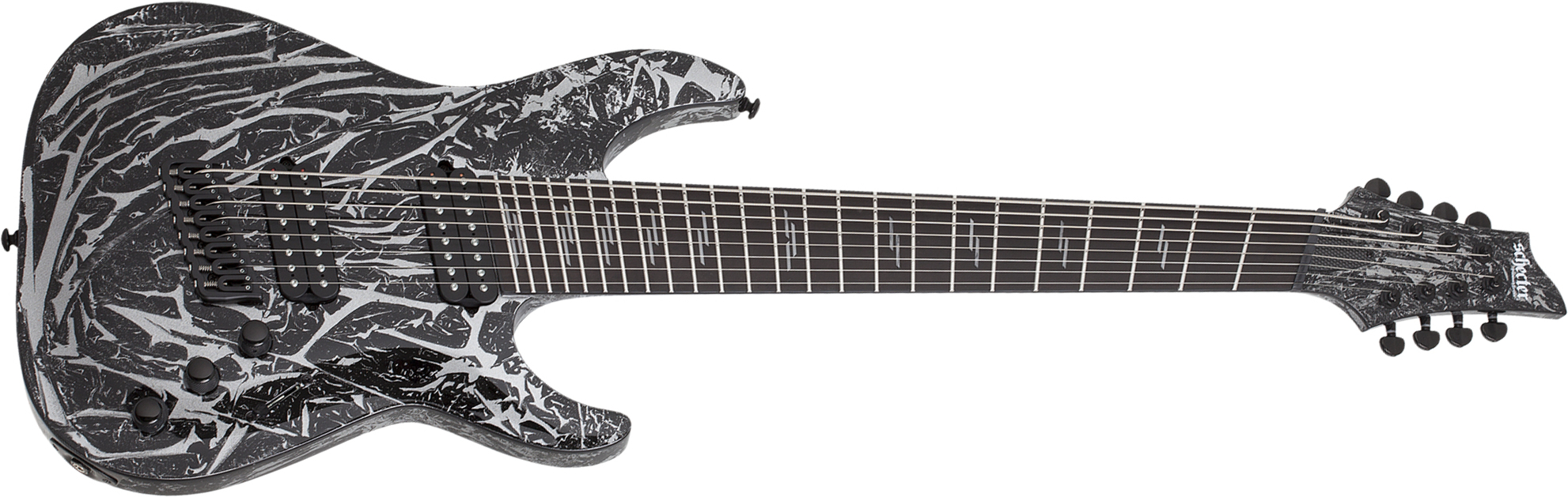 Schecter C-8 Multiscale 8c Baryton 2h Ht Eb - Silver Mountain - 8 and 9 string electric guitar - Main picture