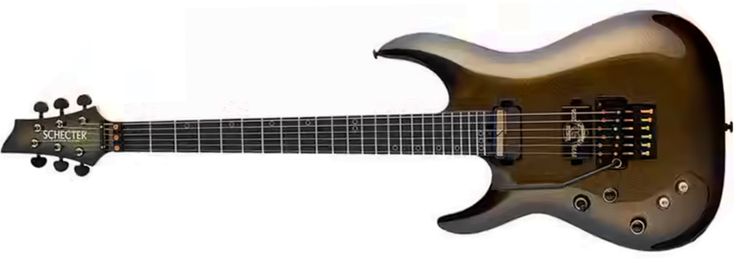 Schecter C1 Fr-s 50th Ann. Lh 2h Sustainiac Eb - 50th Gold Burst - Metal electric guitar - Main picture