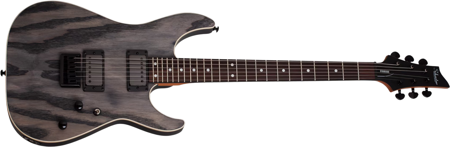 Schecter C1 Standard 2h Ht Rw - Charcoal Satin - Str shape electric guitar - Main picture