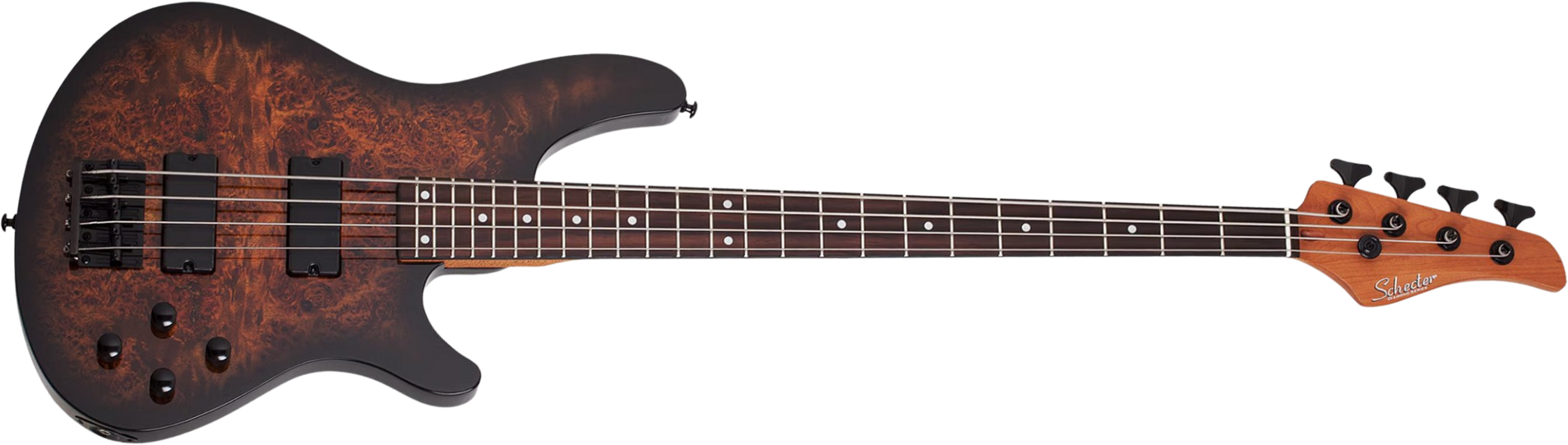 Schecter C4 Standard Rw - Tobacco Burl - Solid body electric bass - Main picture