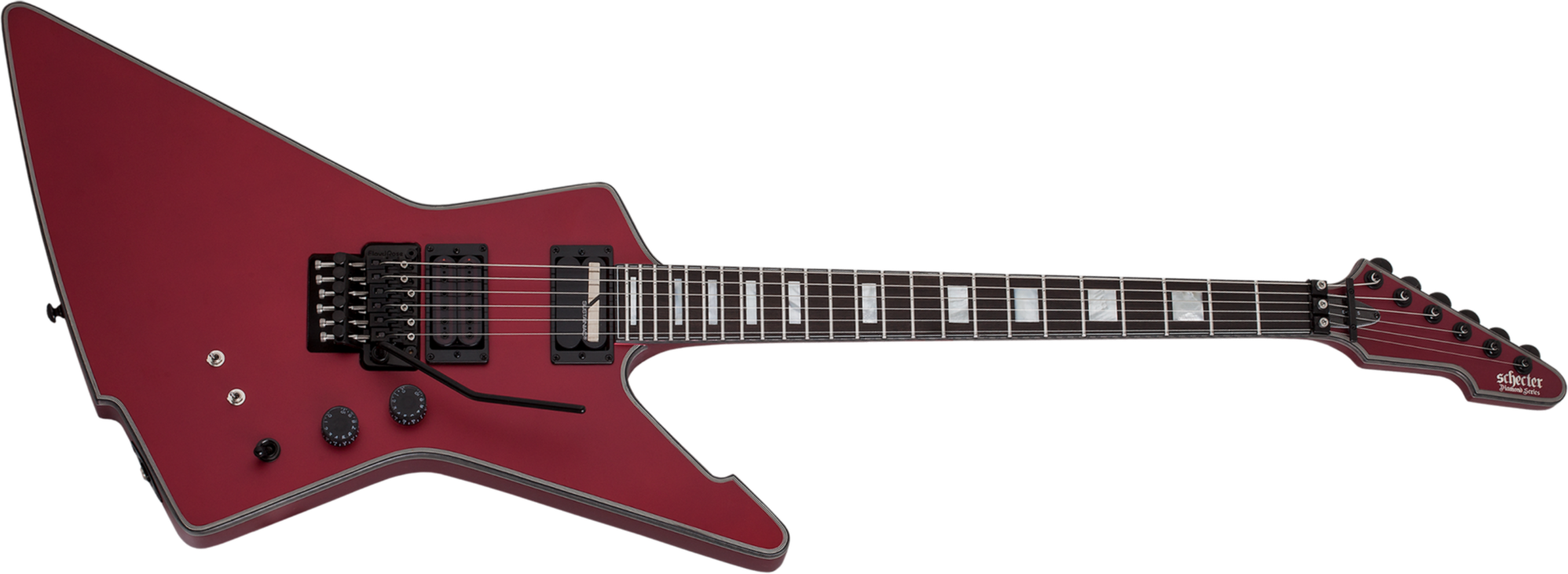 Schecter E-1 Fr S Special Edition 2h Sustainiac Fr Eb - Satin Candy Apple Red - Metal electric guitar - Main picture