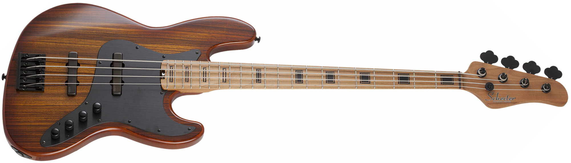 Schecter J-4 Exotic Emg Active Mn - Faded Vintage Sunburst - Solid body electric bass - Main picture