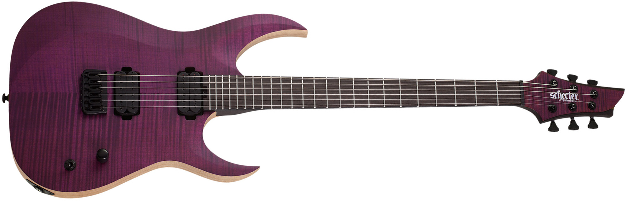 Schecter John Browne Tao-6 Signature 2h Ht Eb - Satin Trans Purple - Str shape electric guitar - Main picture