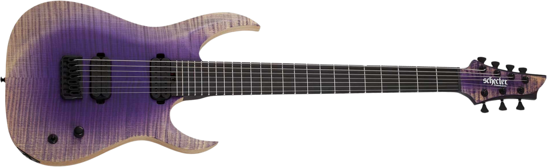 Schecter John Browne Tao-7 Signature Baryton 2h Ht Eb - Ozone Burst - Baritone guitar - Main picture