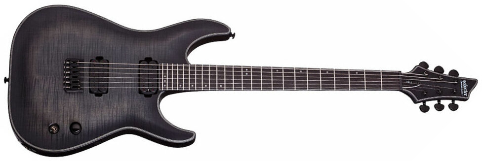 Schecter Keith Merrow Km-6 Signature Hh Ht Eb - Trans Black Burst Satin - Str shape electric guitar - Main picture