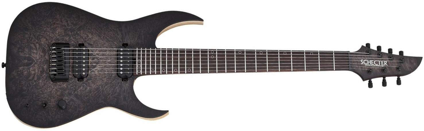 Schecter Keith Merrow Km-7 Mk-iii Artist Signature 7c 2h Ht Eb - Trans Black Pearl - 7 string electric guitar - Main picture