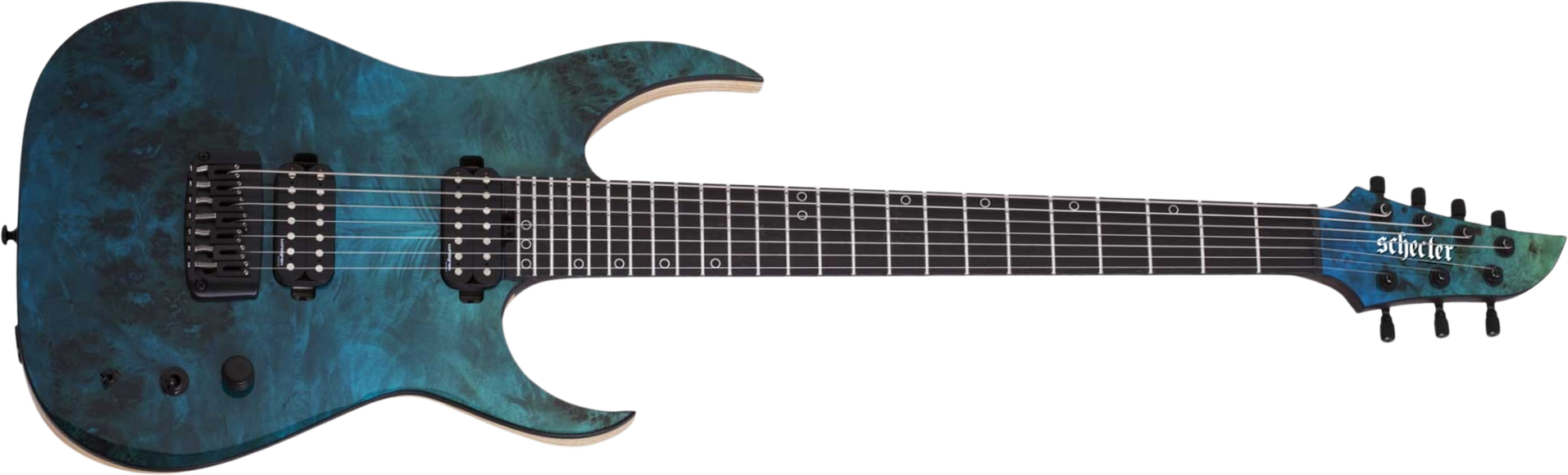 Schecter Keith Merrow Km7 Mkiii Pro Usa 7c 2h Eb - Lagoon Fade - Metal electric guitar - Main picture