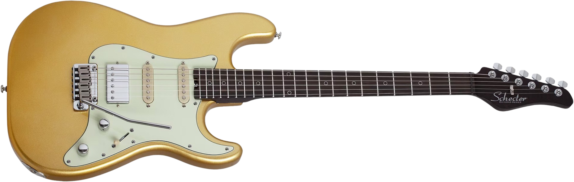 Schecter Nick Johnston Traditional 10th Ann. Signature Hss Trem Eb - Atomic Saffron - Str shape electric guitar - Main picture