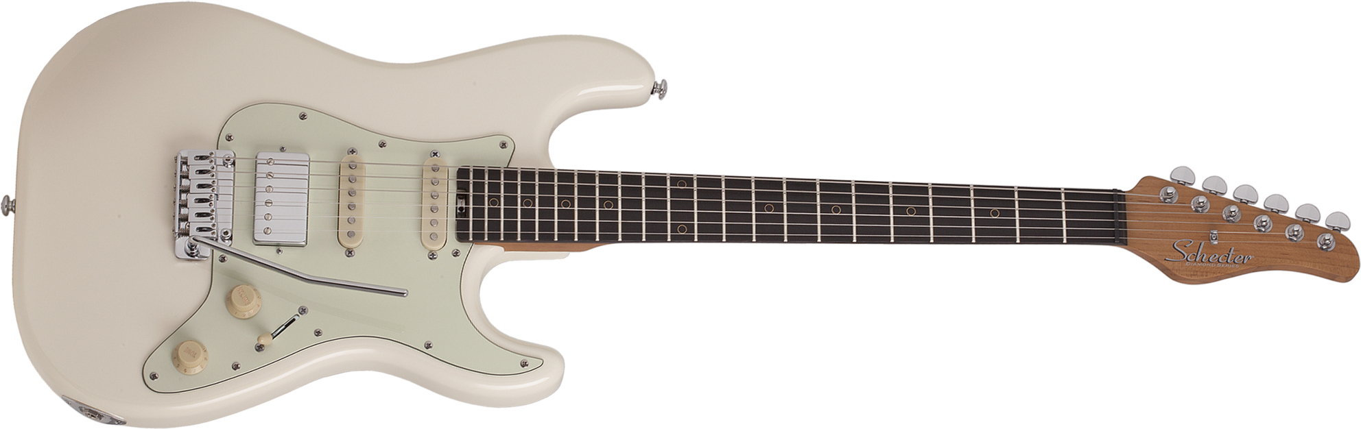 Schecter Nick Johnston Traditional Hss Trem Eb - Atomic Snow - Str shape electric guitar - Main picture